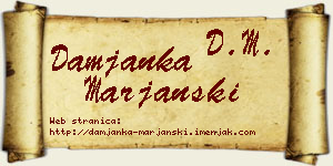 Damjanka Marjanski vizit kartica